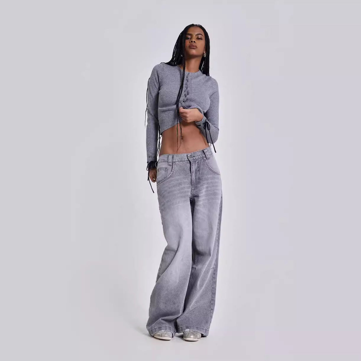Pantaloni Jeans Gri Mara