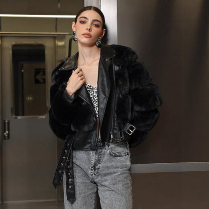 Geaca PU Luna cu Blana