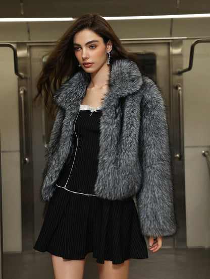 Geaca Elara Blana Faux