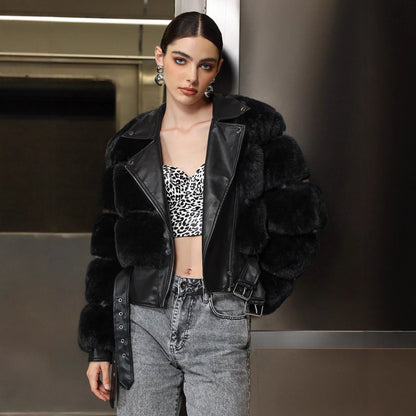 Geaca PU Luna cu Blana