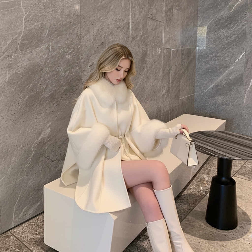 Palton Isabella cu Blana Naturala