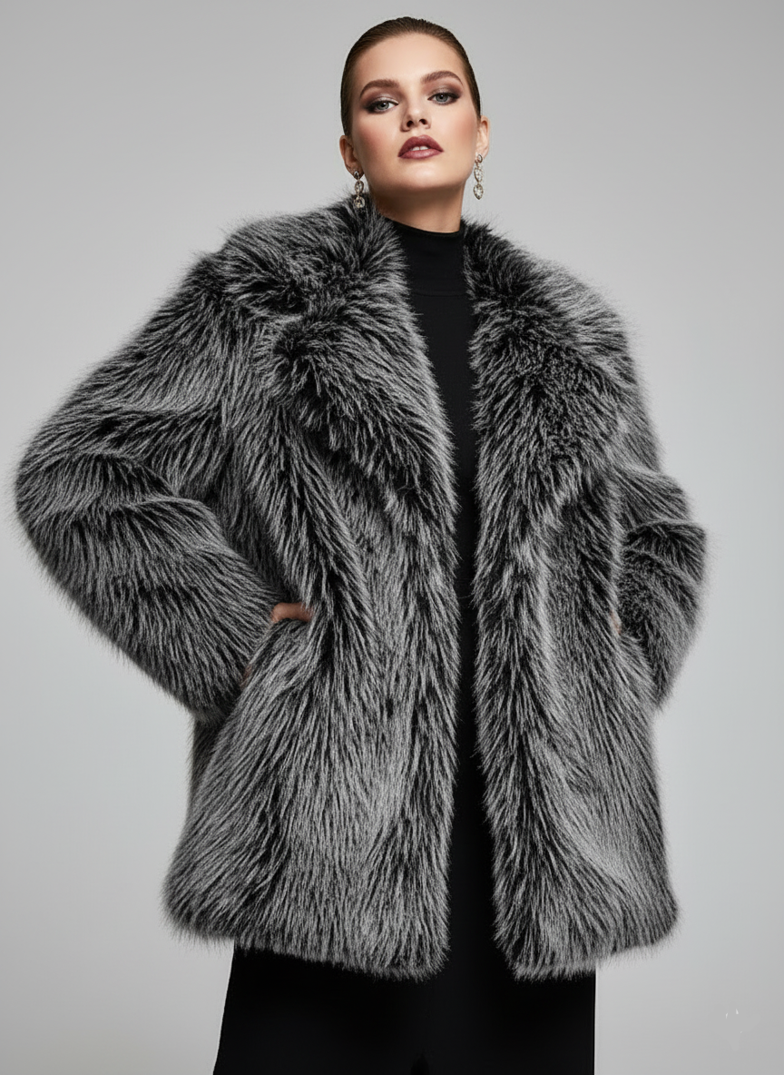 Geaca cu Blana Faux Mara