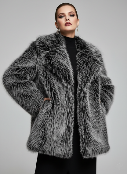 Geaca cu Blana Faux Mara