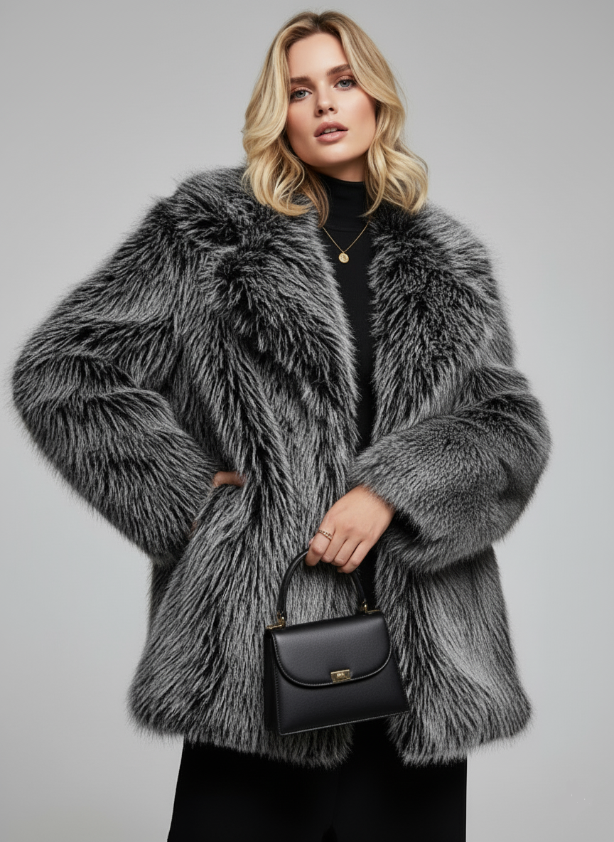 Geaca cu Blana Faux Mara
