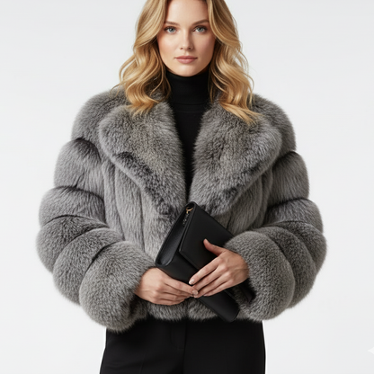 Geaca Blana Faux Nora