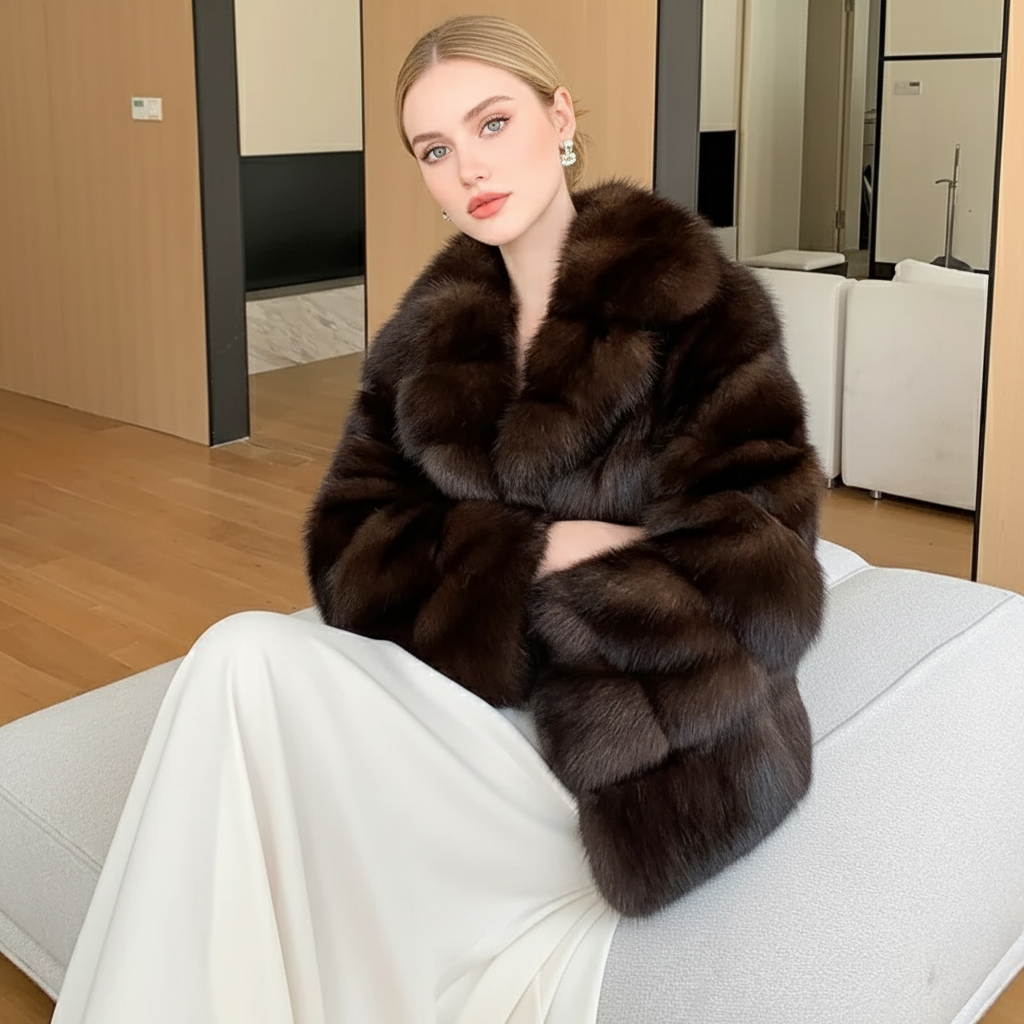 Geaca Blana Imitatie Nurca Livia