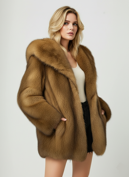 Geaca cu Blana Faux Mara