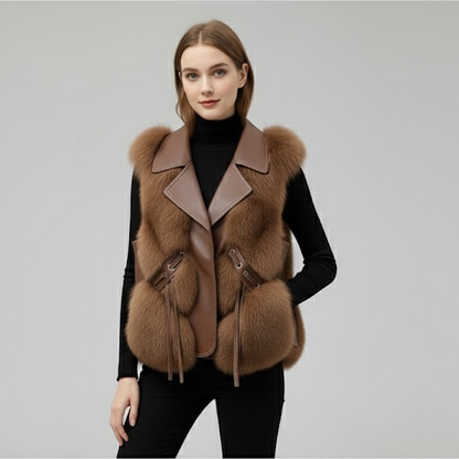 Vestă Clara cu Blană Faux